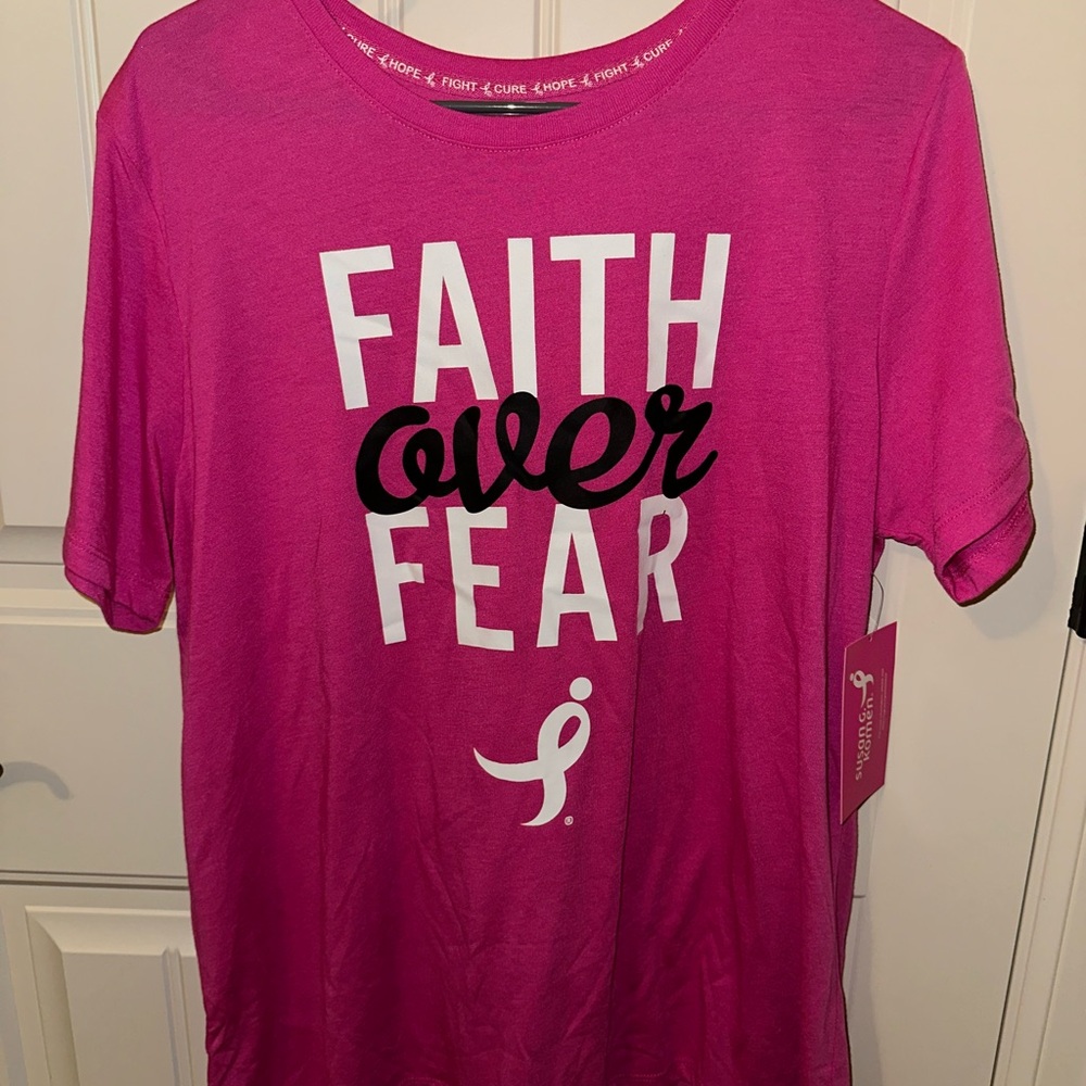 Pink Short Sleeve Tee - Faith Over Fear